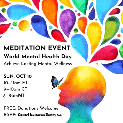 Meditation Event - World Mental Health Day - Sun Oct 10 8AM-9AM Free